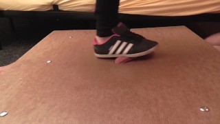 Sneakers and balerina hard cock crush